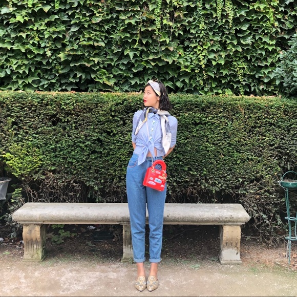 LADY DIOR- mini patent coral w/ beaded embroidery! - Picture 8 of 8